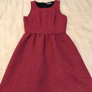 Cynthia Rowley fuchsia and navy fit and flair